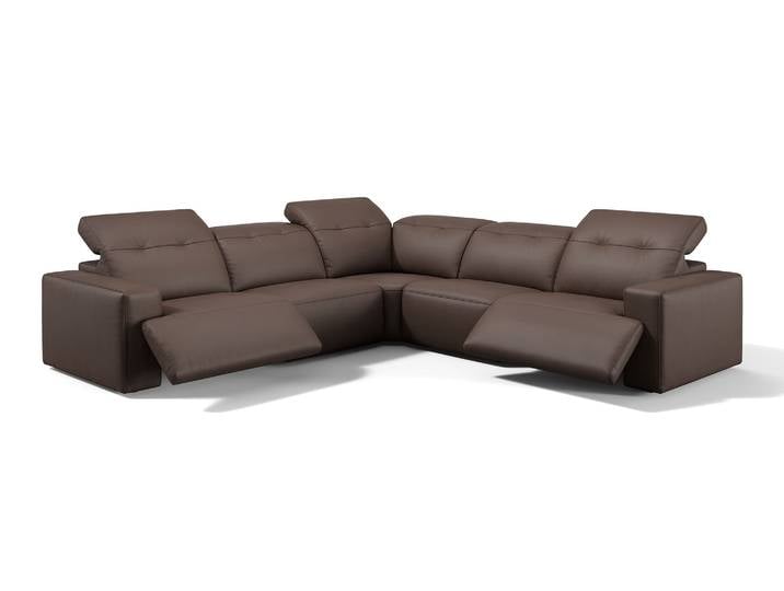 Leder Wohnlandschaft SORANO Ecksofa Eckcouch L-Form Relaxcouch