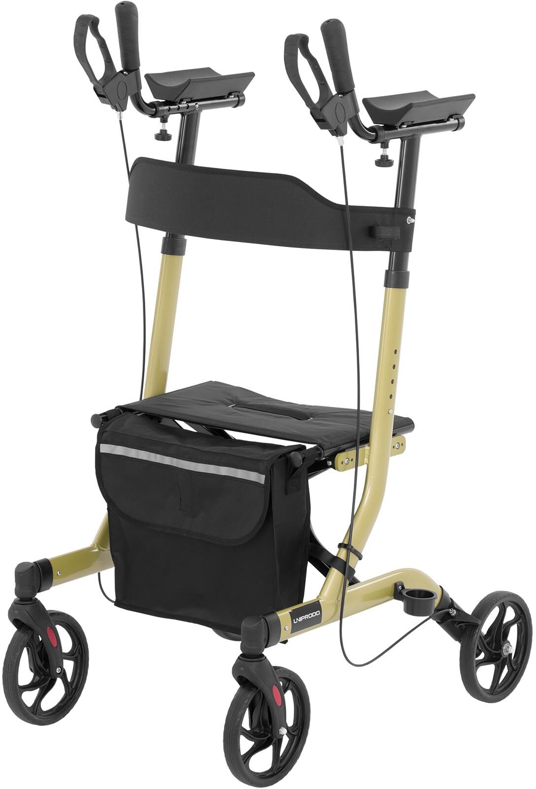 Uniprodo Rollator - Champagner - 136 kg - 1050 - 1150 mm
