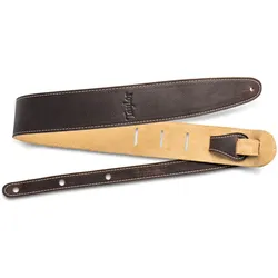 Taylor 2.5" Chocolate Brown Leather Guitar Strap Suede Back