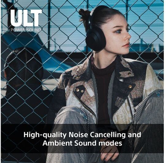 Sony ULT Wear (WH-ULT900N) Wireless Bluetooth Noise-Cancelling Over-Ear Headphones - Black