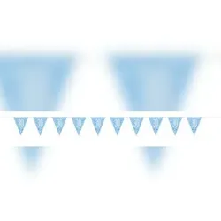 Wimpelkette blau & silber Zahl 30