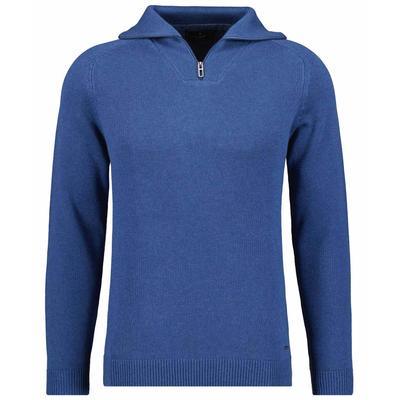 Troyer RAGMAN, Herren, Gr. 52, blau (blau saphire, 705), Strick, 100% Baumwolle, Pullover Troyer