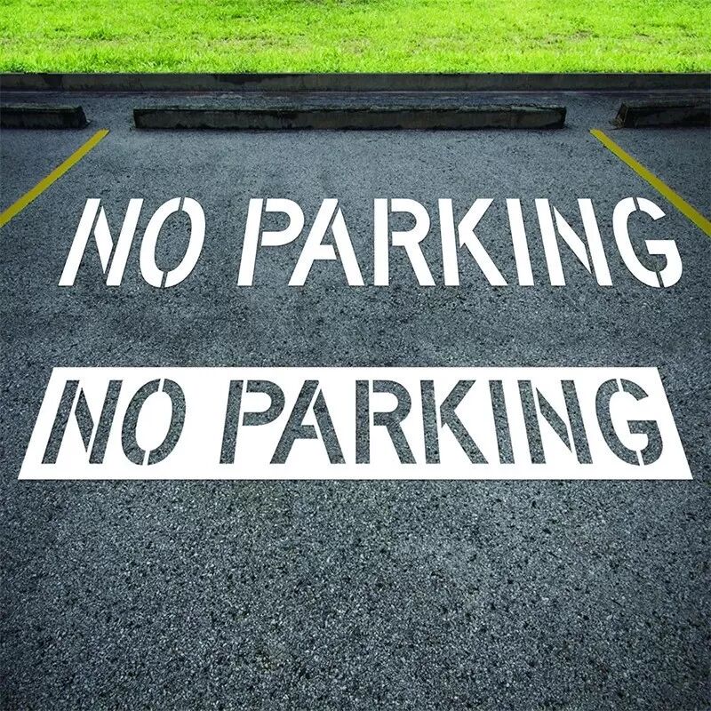 INF Pochoir Réutilisable en Silicone "Stationnement Interdit" pour Marquage de Parking