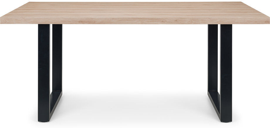 Ivy Bronx Wynnfield Rectangular Dining Table with Steel Base Oak