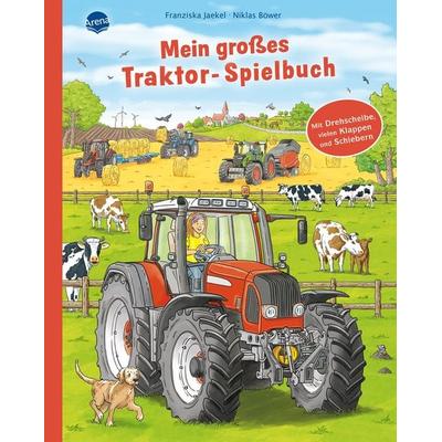 Mein großes Traktor-Spielbuch. Mit Drehscheibe, vielen Klappen und Schiebern, Gebundene Ausgabe von Franziska Jaekel, Arena, 978-3-401-72121-7