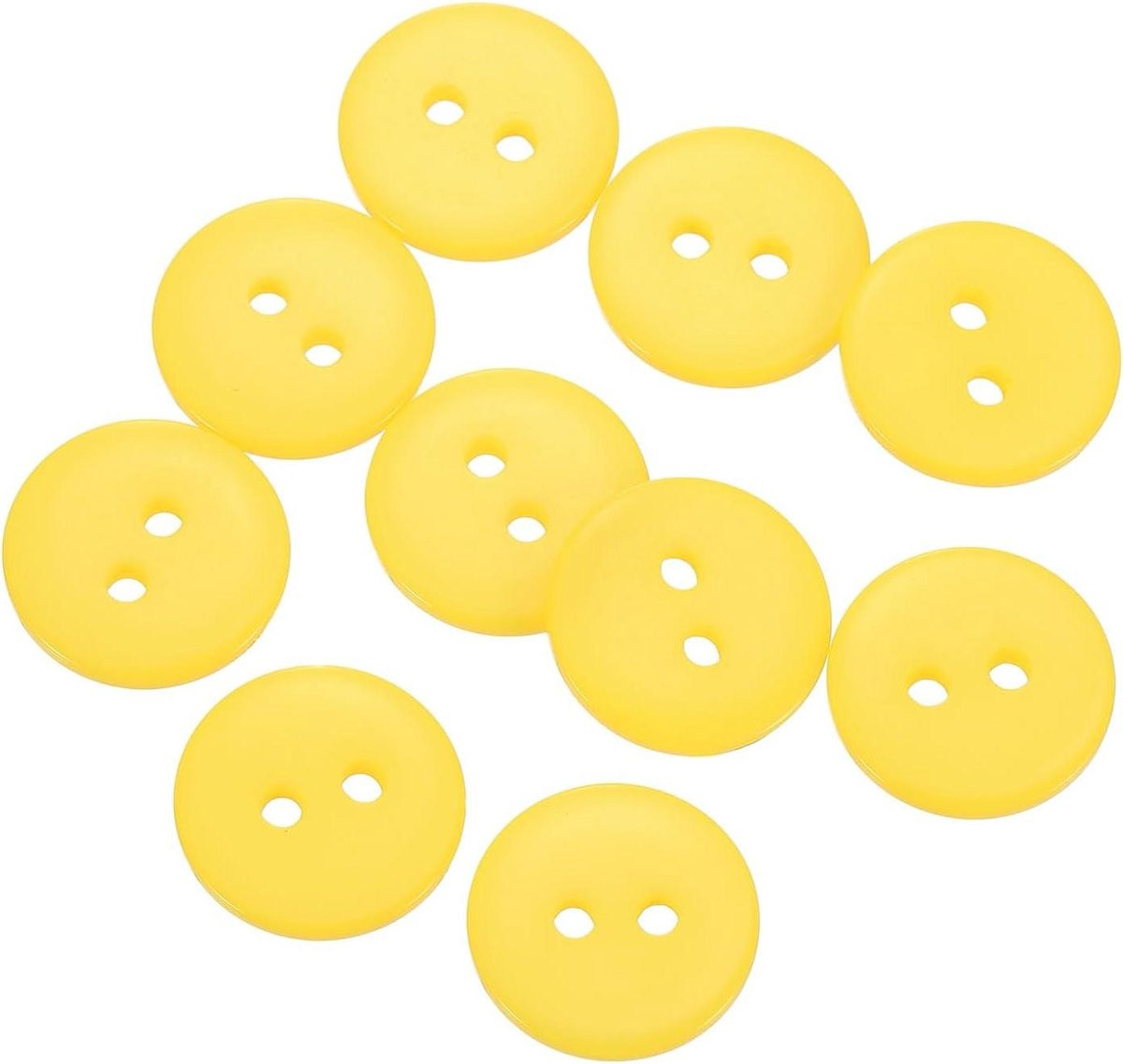 10 stuks Hars Naaiknoppen Geel - Decoratieve Knopen voor Kleding - Waterdicht en Hittebestendig - 15 mm