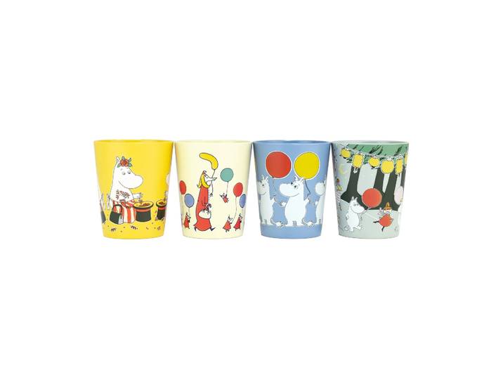 Rätt Start Tasses de collection Mumin Festligheter 15 cl, lot de 4 Multi