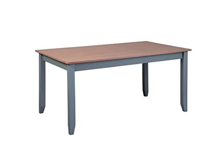 Inter Link - Esstisch - Esszimmertisch - Küchentisch - Kiefer Massivholz - Landhausstil - grau Sepia braun - 160 x 90 cm - Luzerna 1.1