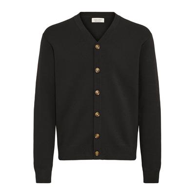 Strickjacke CASUAL FRIDAY "Strickjacke CFAgnar", Herren, Gr. XL, schwarz (schwarz beauty), Obermaterial: 39% Baumwolle CO. 34% Polyester PES. 27% Viskose CV., Strickjacken Strickjacke