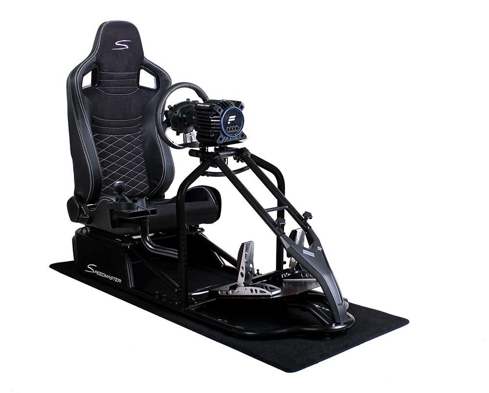 SIM Racing Cockpit Seat Pro Sim Rig SCHWARZ | Gaming Simulator Cockpit | Rennsimulator Lenkradständer Race Weave Anthrazit