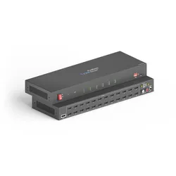 PureTools PT-SP-HD124DA – 1×24 HDMI 2.0 Splitter mit Scaler & Stereo-Audioauskop...