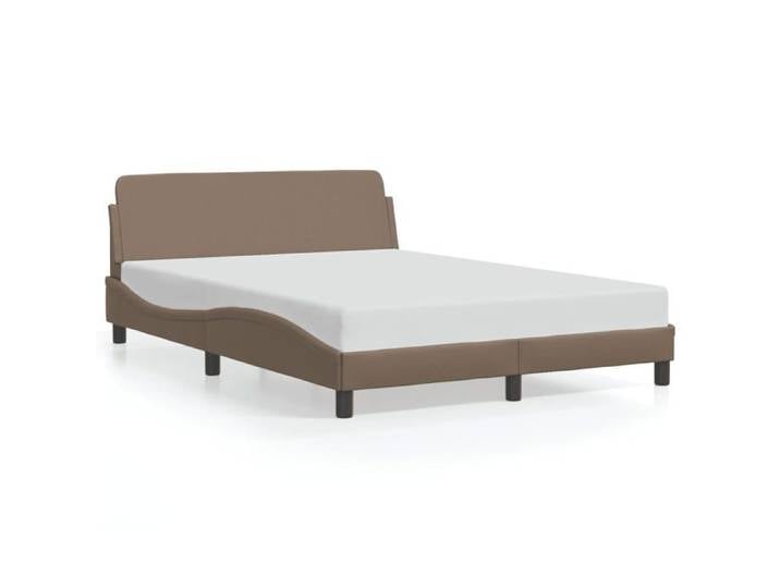 Promotion d'octobre  Cadre de lit similicuir - Lit adulte/enfant - Dover cappuccino 120x200 cm FR21528