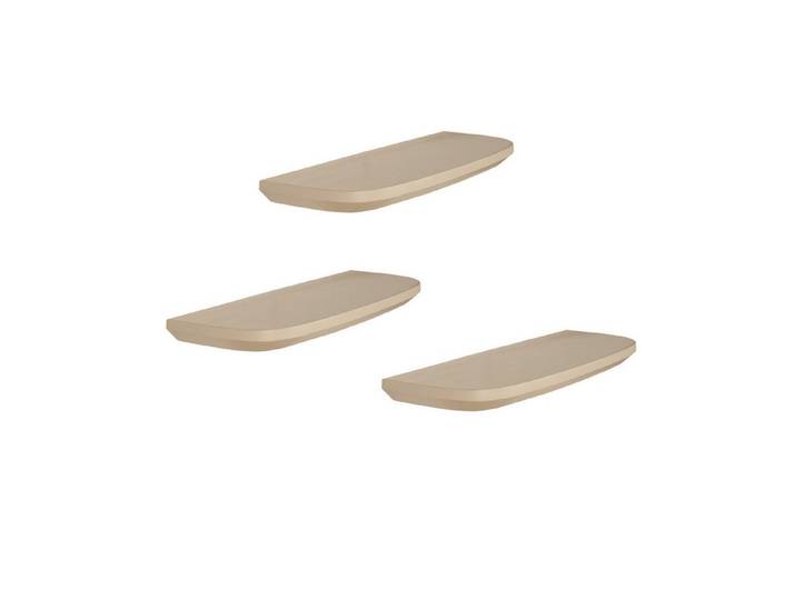Villa Möbel Regal, Set 3-tlg., 3er-Set Mangoholz sandfarben fein geschliffen zeitlos