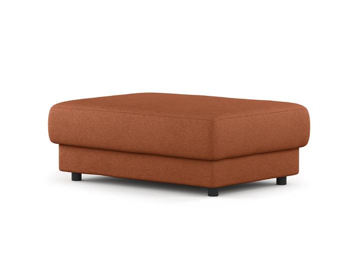 Polsterhocker 107 x 41 x 77cm Braun Webstoff Fadia: Rotbraun