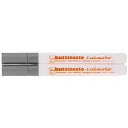 buttinette Lackmarker, silber, 2 Stifte