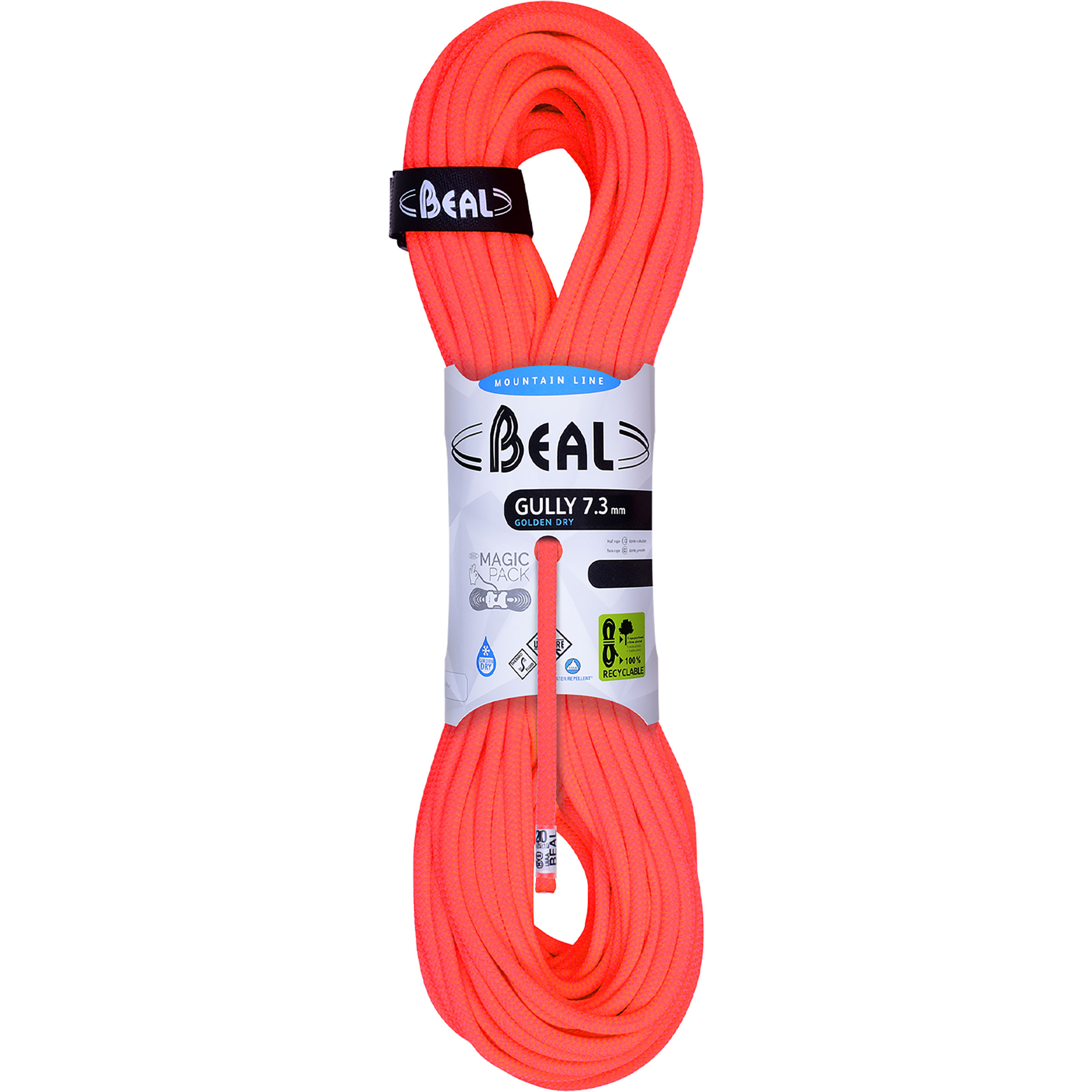 Beal Gully 7.3 Unicore Halbseil Kletterseile orange Größe 60M Alpinklettern | Eisklettern | Hochtour