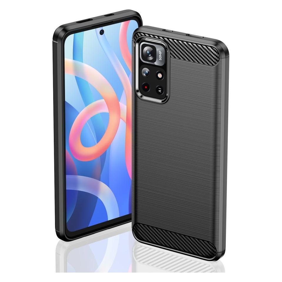 Hurtel Carbon Case Flexible Schutzhülle für Xiaomi Redmi Note 11 schwarz (Xiaomi Redmi Note 11) (1404978613)