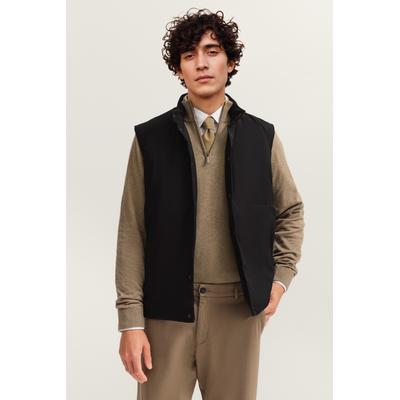 Funktionsweste BUGATTI "Drei Heizstufen", Herren, Gr. 48, schwarz (290, schwarz), 100% Polyester, unifarben, regular fit, ohne Ausschnitt, Westen Funktionsweste, mit Powerbank-Anschluss
