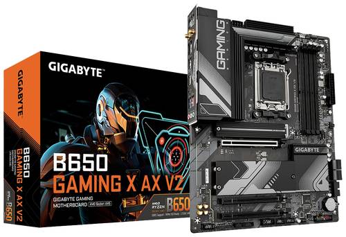 Gigabyte GA-B650 Gaming X AX V2 Mainboard Sockel (PC) AMD AM5 Formfaktor (Details) ATX Mainboard-Chipsatz AMD B650