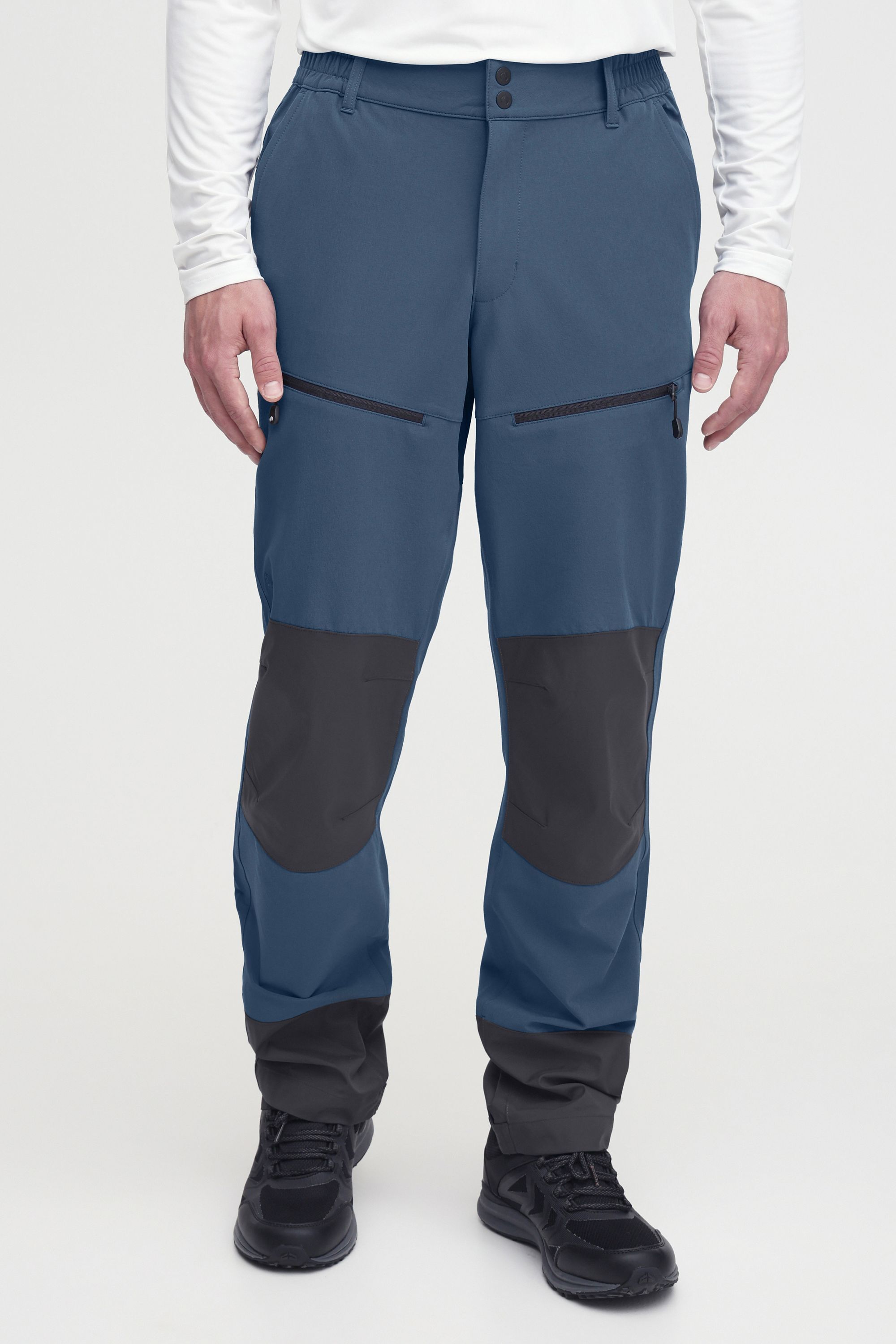 Trekkinghose NORTH BEND "Trekkinghose NBAvan M", Herren, Gr. M, N-Gr, blau (sargasso sea), Obermaterial: 91% Polyester PES. 9% Elasthan EL., Hosen Trekkinghose