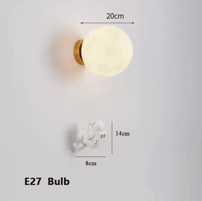 Inspire Curations Astronaut Climbing Moon 3D Printed Wall Lamp 20cm warm White (2700 3500k)