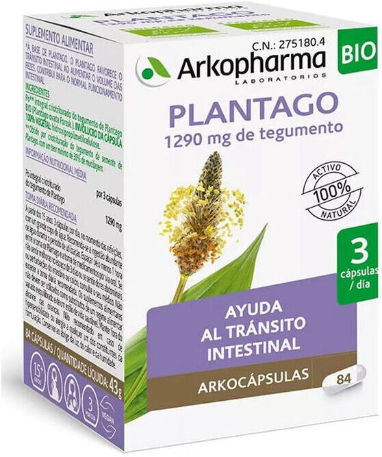 Arkopharma Arkocapsulas Plantago Cápsulas 84 Unidades