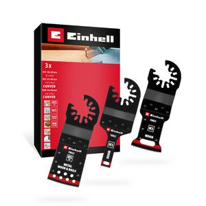 Einhell Multifunktionswerkzeug-Zubehör 708103, Open Back, für Holz, Metall, 3-teilig
