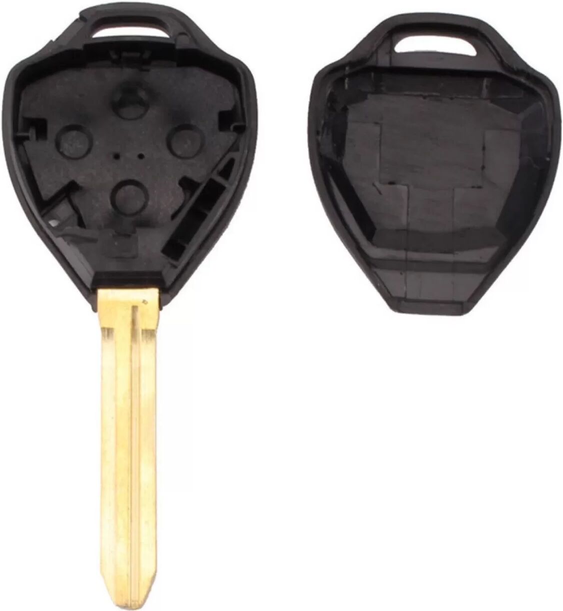 INF Schwarzes ABS Auto Schlüsselgehäuse für Toyota/Camry/Corolla - Smart Key Ersatz