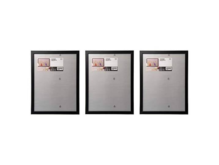 Ikea Fiskbo Lot de 3 cadres en plastique et panneau de fibres - Noir - 30 x 40 cm