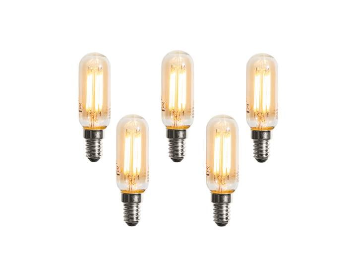 Lot de 5 ampoules LED dimmables E14 dorées T25 4W 300 lm 2200K
