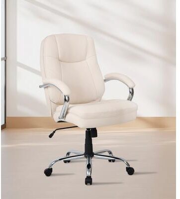500 lbs. Weight Capacity Womens Office Chair by BrylaneHome in Ice
