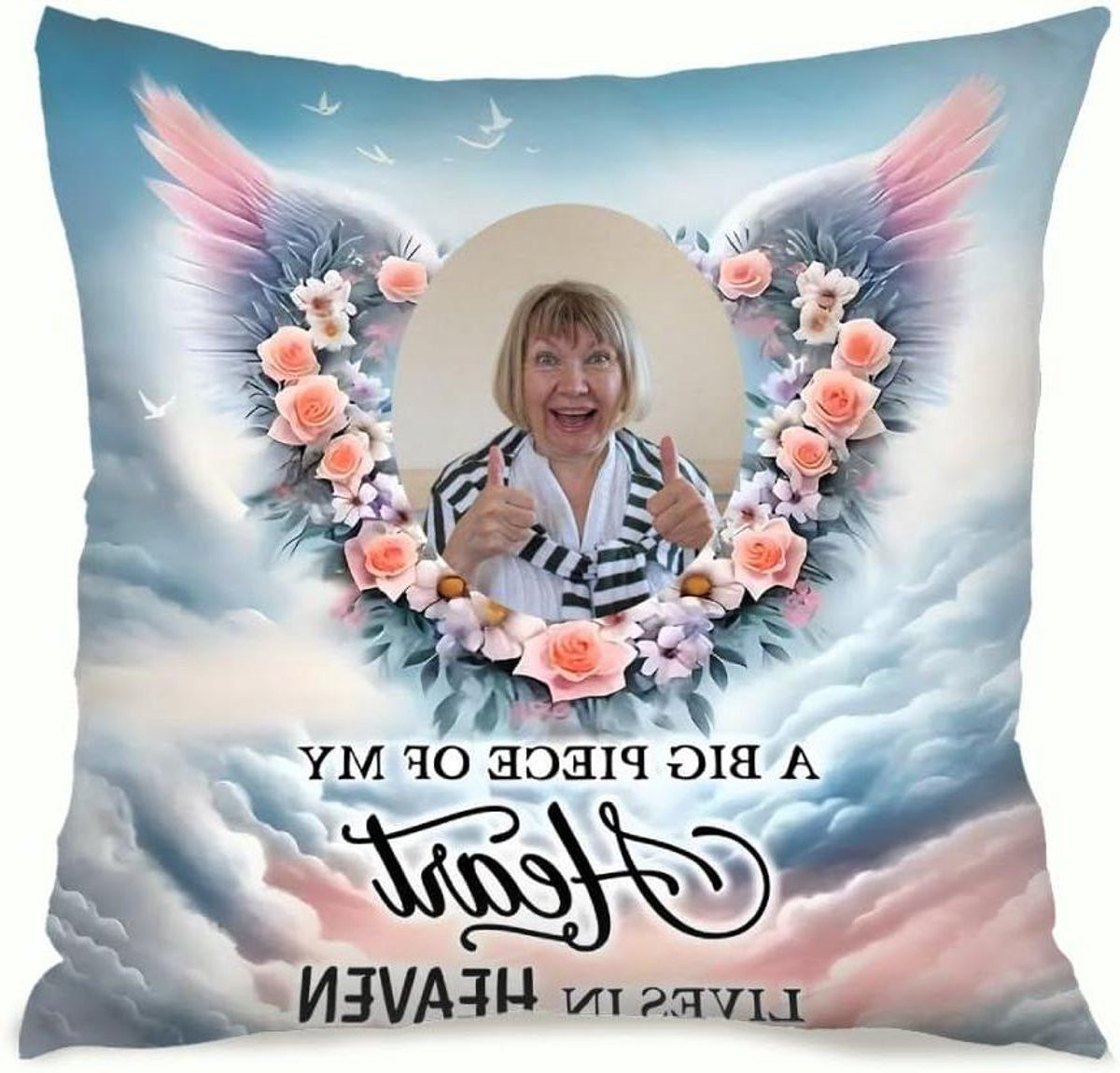 Persoonlijk kussensloop met eigen foto - Decoratieve kussenhoes - 45 x 45 cm