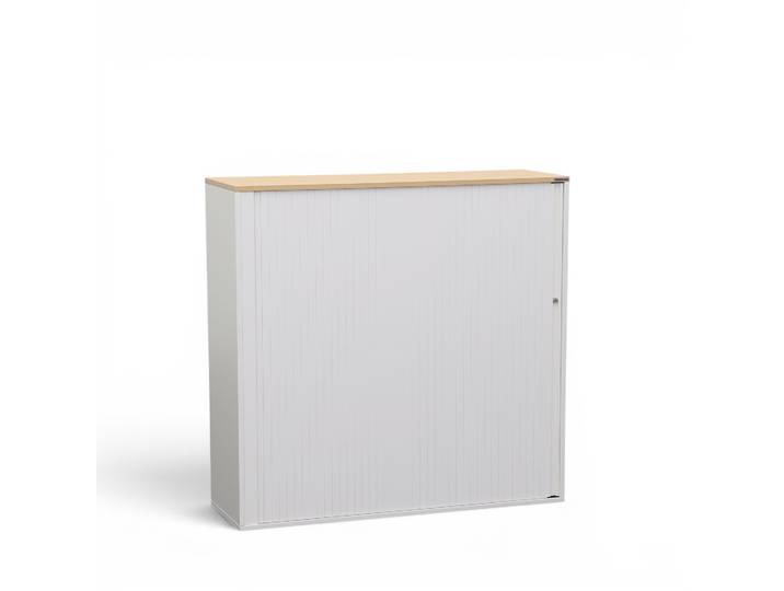 Rollladenschrank Tradingzone GO Swiss 120.0 x 40.0 cm, 3 Ordner hoch, Weiss/Buche, Neu - Optimale Raumnutzung