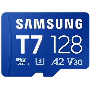 Samsung Micro-SD-Karte T7 MB-MB128T/WW, 128GB, bis 170 MB/s, UHS-I U3, SDXC