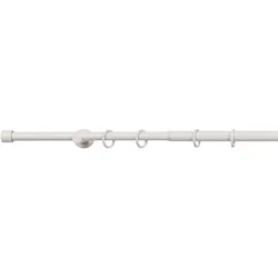 Ondeco Gardinenstange ausziehbar 1-lauf 16-19mm Trendy für Fenster mit Wandmontage Farbe: Warm Gray, Größe: 120-210 cm