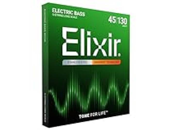 Cordes Elixir® en Stainless Steel avec revêtement NANOWEB® pour basse 4 cordes, Long Scale, Light (.045-.130)