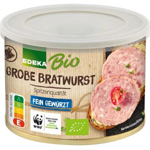 Edeka Wurstkonserve Grobe Bratwurst, Bio, Schweinefleisch, 200 g