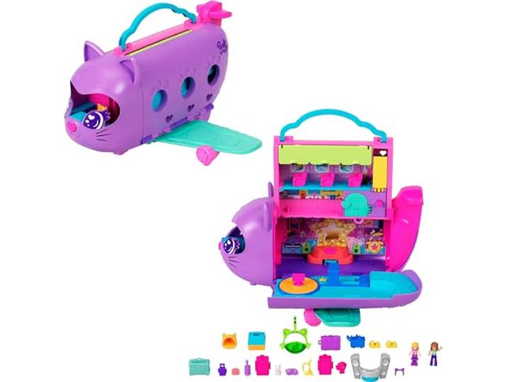 Polly Pocket Kitty Airways vliegtuigspeelset