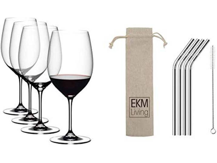 RIEDEL Vinum Cabernet Sauvignon/Merlot (Bordeaux) 4-teiliges Rotweinglas Set Kristallglas 6416/0 x2