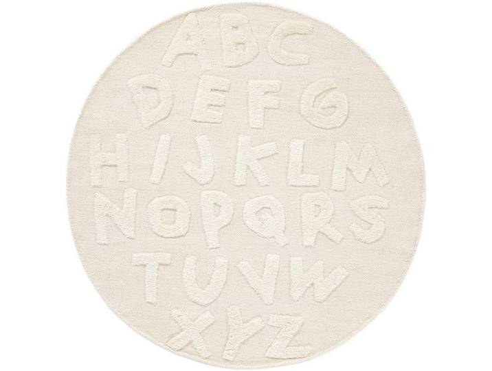 carpetfine Kinderteppich ABC Alphabet, rund, Höhe: 6 mm