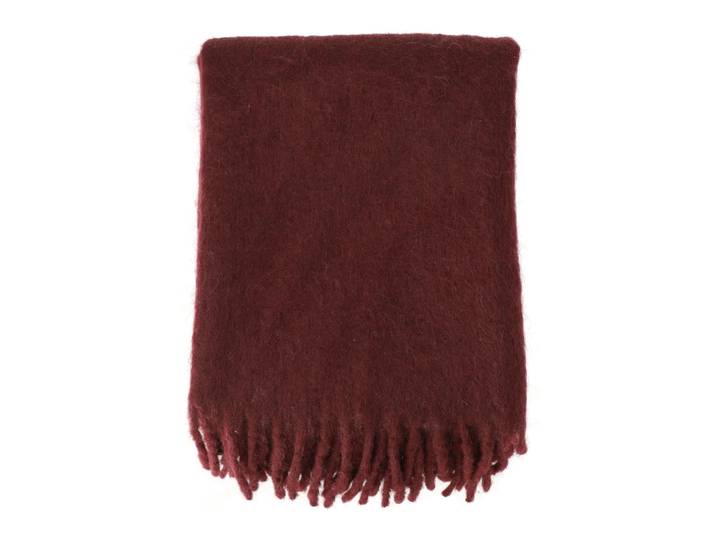 Scandi Living Dune Mohair Decke 130x170 cm Plum