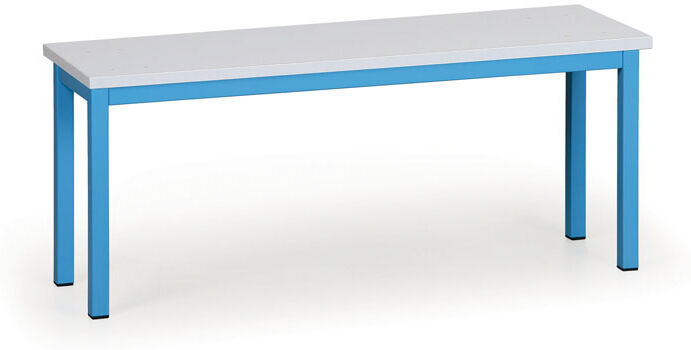 B2B Partner Umkleidebank, Sitz aus laminierte Spanplatte, Länge 1000 mm, blau