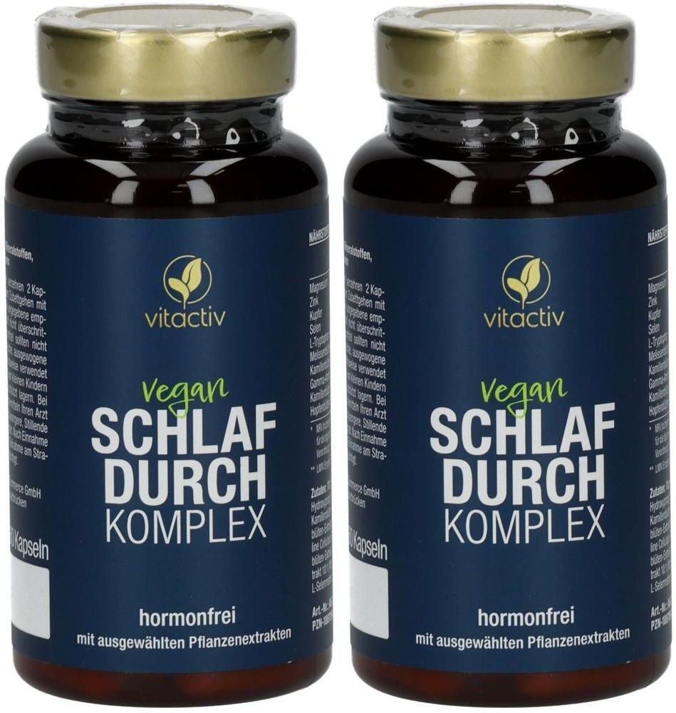Vitactiv Schlafdurch Komplex Hormonfrei Kapseln x2 2x60 St