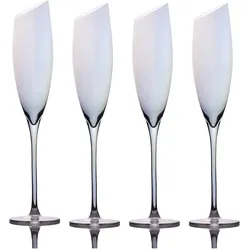 Intirilife Champagner Sekt Glas Set Regenbogen Schimmer, Weingläser, Transparent