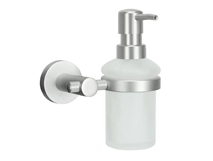 Kleine Wolke Wand-Seifenspender Apollo, Wandaccessoire, Farbe Milky, Material: Aluminium, Glas