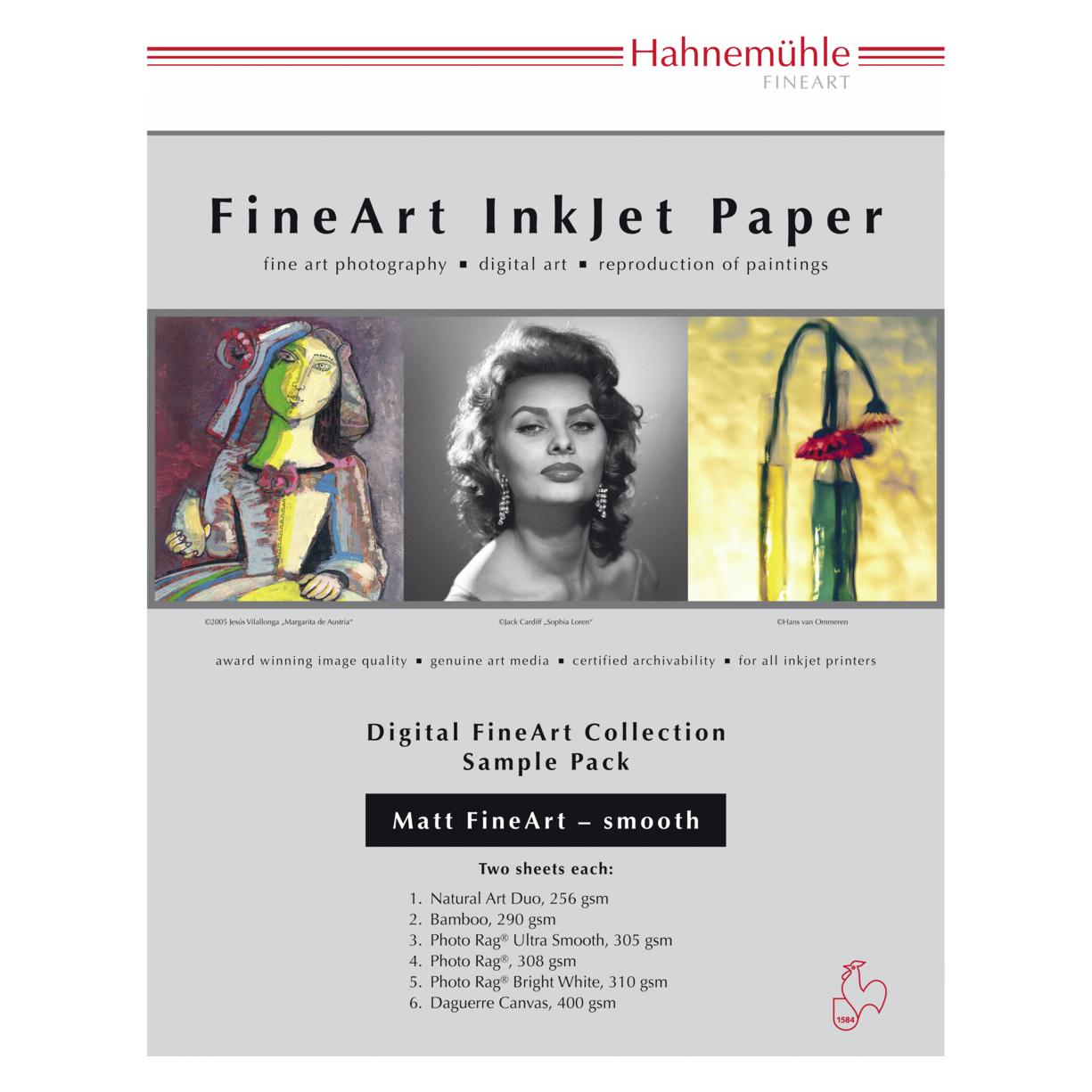 Hahnemühle Digital FineArt A 4 Testpack matte, glatte Papiere (310 g/m², A4, 14 Stk.) (10640303)