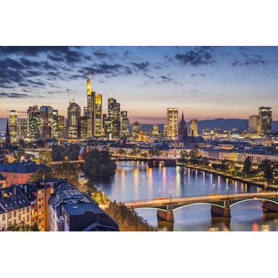 Fototapete PAPERMOON "Frankfurt am Main", bunt, B:5m L:2,8m, Vlies, Tapeten