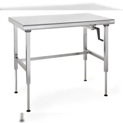 Tournus Ergonomix - manuell höhenverstellbarer Arbeitstisch auf Rollen  Abmessung: 1600 x 700 x 800-1100mm