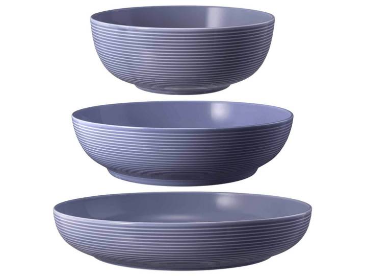 FOODBOWL Beat Color Glaze Fliederblau 20/25/28 cm 3-tlg.
