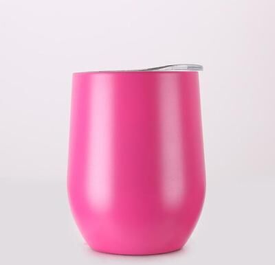 KitchenCuration Portable Insulated Wine Cup Hot Pink